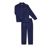 ARTHUR - Pyjama Homme en Polaire, Ensemble Manches Longues et Pantalon - Chaud et Doux pour l'hiver - Motif Ours Polaire Marine - Taille M