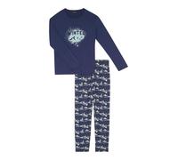 ARTHUR - Pyjama Homme, Ensemble Manches Longues et Pantalon - 100% Coton Bio Chaud et Doux pour l'hiver - Motif Chalet en Montagne - Taille M