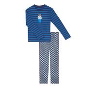 ARTHUR - Pyjama Homme, Ensemble Manches Longues et Pantalon - 100% Coton Bio léger, Doux et Confortable - Motif Teddy in Paris - Taille S