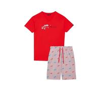 ARTHUR - Pyjama Short Homme 2CV Branché - Ensemble de Pyjama Homme - T-Shirt Manches Courtes et Short - Coton Issu de l'agriculture Biologique - Rouge - Taille XL