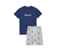 ARTHUR - Pyjama Short Homme Randormeur - Ensemble de Pyjama Homme - T-Shirt Manches Courtes et Short - Coton Issu de l'agriculture Biologique - Marine - Taille L