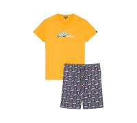 ARTHUR - Pyjashort Homme Pain au Lit - Ensemble de Pyjama Homme - T-Shirt Manches Courtes et Short - Coton Issu de l'agriculture Biologique - Marine - XL