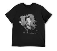 Arthur Rimbaud, Ink Effect T-Shirt Aesthetic Clothes Anime t-Shirt O-Neck Unisex Short Sleeve T-Shirt Black M