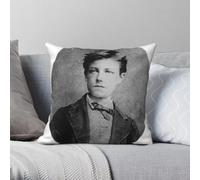 Arthur Rimbaud Taie d'oreiller transgressive surréaliste en polyester lin velours imprimé fermeture éclair Decor taie d'oreiller maison housse de coussin