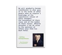 Arthur Schopenhauer - Décoration murale de motivation (2) - Affiches murales de motivation - Convient pour bureau, salle de sport, chambre à coucher, esthétique, sans cadre, 60 x 90 cm