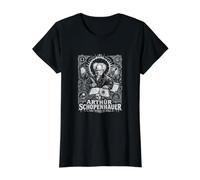 Arthur Schopenhauer Le Monde comme Le fera la philosophie T-Shirt Graphique avec Valeur, Femme, Noir, S