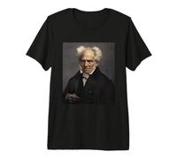 Arthur Schopenhauer Philosophe Allemand Philosophie Moralité T-Shirt Haut de Gamme