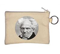Arthur Schopenhauer Porte-monnaie avec photo Philosophe de la vie allemand Beige
