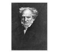 Arthur Schopenhauer Poster de Franz von Lenbach 50 x 70 cm Gris Tableaux Décoration murale