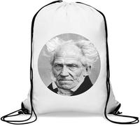 Arthur Schopenhauer Sac de gym décontracté avec cordon de serrage Blanc