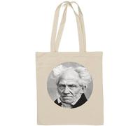 Arthur Schopenhauer Sac fourre-tout en coton naturel avec photo du philosophe allemand Blanc