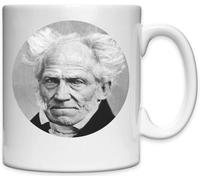 Arthur Schopenhauer Tasse en céramique blanche avec photo du philosophe allemand de la vie