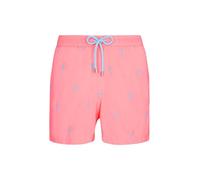 ARTHUR - Short de Bain Homme Brodé Bateau - Ultra léger & Séchage Rapide - Filet intérieur - Polyester Recyclé - Rose - Taille M