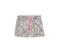 ARTHUR - Short Femme Léopard - Bas de Pyjama Femme ou Short d'Intérieur - Ceinture Élastiquée - Coton Issu de l'agriculture Biologique - Multicolore - Taille S