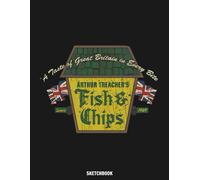 Arthur Treachers Fish Chip Sketchbook: 110 pages 8.5x11 Large Sketch Book Unlined Drawing Notebook, for Doodling or Sketching Journal