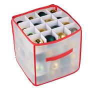 Arti Casa Boîte de Rangement Decoration Noël - Organisateur pour 64 Boules de Noël - Organisateur de Décorations de Noël avec Poignée et Couvercle - 30 x 30 x 30 cm