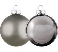 Arti Casa Boules de Noël argent - Set de boules de Noël en verre 6 pièces - Décoration de Noël pour l'intérieur - Décoration de Noël ∅ 8cm