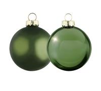 Arti Casa Boules de Noël Vertes - Set de Decoration Noël en Verre 6 Pièces - Déco pour l'Intérieur - Boule de Noël ∅ 8 cm
