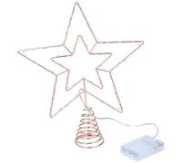 Arti Casa Etoile Sapin de Noel - Etoile de Noel - Cime de Sapin de Noel - Pointes de Sapin - Cimier Sapin de Noel LED - Décoration de Noël - Sommet Sapin de Noel Rose Doré