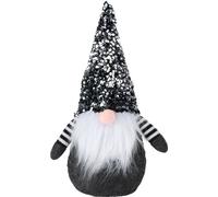 Arti Casa Lutin de Noël Gonk Noël - figurine de lutin grande 18x36 cm - figurines de gnomes - gnomes Noël - décoration de Noël Santa Gonk - noir