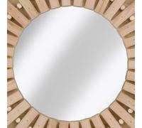 Arti Casa Miroir Mural - Miroir Rond Mural - Soleil - Décoration - 30cm - Bois