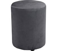 Arti Casa Pouf Round Velvet - Tabouret en velours 28 x 36 cm - Tabouret de pied ou fauteuil chambre à coucher - Meuble pour la coiffeuse - Chaise compacte Petite - Tabouret Coiffeuse - Gris