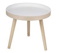 Arti Casa Table d'appoint ronde Ø40 cm en bois – Table basse petit salon, table de nuit simple