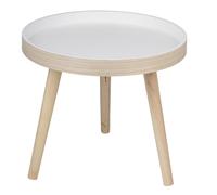 Arti Casa Table d'appoint ronde Ø40 cm en bois – Table basse petit salon, table de nuit simple