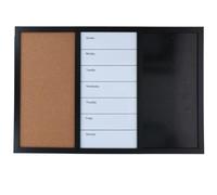 Arti Casa Tableau Planificateur - Tableau Noir - Tableau Blanc avec Planification hebdomadaire - Tableau en Liège - Planificateur de Tâches