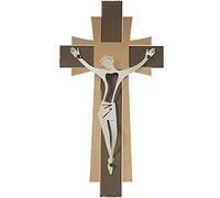 Arti e Mestieri 0VA3670C230 Crucifix petit mural, matériau fer, dimensions 23 x 2PH44 cm, couleur bronze doré transparent ivoire