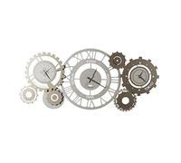 Arti e Mestieri Fuso Meccanico Horloge Murale fuseaux horaires Chiffres Romains, Couleur Sable Bronze, Beige