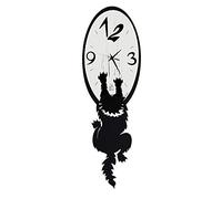 Arti E MESTIERI Horloge Murale Crazy Tommy Noir