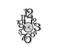 Arti & Mestieri Big Freak - Horloge Murale Design 100% fabriquée en Italie - en Fer, 40 x 54 cm (Noir et Blanc marbre)