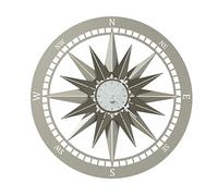 Arti & Mestieri Boussole Grande - Horloge murale design 100 % fabriquée en Italie - fer, diamètre 60 cm (sable et bronze)