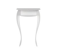 Arti & Mestieri Console élégante Frida Petite aux Formes Douces, Simple et raffinée, Design 100% fabriqué en Italie, en Fer, 55 x 25 x 85 H cm (Blanc marbre), Large