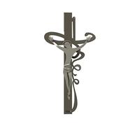 Arti & Mestieri Crucifix Petit design 100% fabriqué en Italie - en fer, 23 x 45 H cm (Bronzo et sable)