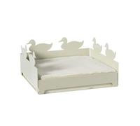 Arti & Mestieri Duck - Grand porte-serviettes design 100 % fabriqué en Italie - en fer, 21 x 21 x 8 h cm (ivoire)