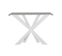 Arti & Mestieri Exsodus Zeus Console d'entrée Style Moderne de Design 100% fabriquée en Italie en Fer, 110 x 35 x 78 cm, Blanc Neige