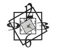 Arti & Mestieri Forum - Horloge Murale Design 100% fabriquée en Italie - en Fer, 47 x 50 cm - Noir et Blanc Marbre