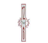 Arti & Mestieri Jody - Montre Design 100% fabriquée en Italie - en Fer, 23 x 75 cm (Rouge et Blanc marbre)