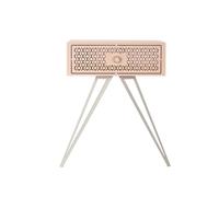 Arti & Mestieri Mayfair Petite Console Design 100% fabriquée en Italie - en Fer, 70 x 35 x 80 cm, Poudre et Blanc Marbre, 70 x 35P x 80H