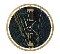 Arti & Mestieri Mood Horloge Murale avec Chiffres Romains et Cadran Effet marbre de Design 100% Made in Italy - en Fer, diamètre 63 cm (Or Transparent et veines dorées)