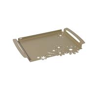 Arti & Mestieri Petit Plateau rectangulaire en Fer avec poignées, Design 100% fabriqué en Italie, 37 x 26 cm (Miel)