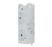 Arti & Mestieri Porte-parapluies Marguerites Design 100% fabriqué en Italie, en Fer Peint, 23 x 55H cm (Blanc marbre)