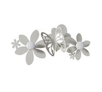 Arti & Mestieri SFarfi - Crochet mural design 100% fabriqué en Italie - en fer, 44 x 24 cm (ivoire)