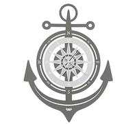 Arti & Mestieri Time Boat Horloge Murale Design 100% Made in Italy - Fer - 50 x 63 H cm