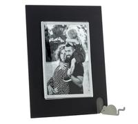 Arti & Mestieri Topino - Grand porte-photo design 100 % fabriqué en Italie - en fer, 21,4 x 26,7 cm (noir et boue)