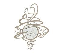 Arti & Mestieri Tornado, Orologio da Parete Beige e Bianco Marmo