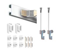Arti Teq - Cimaise Box ÉCO Click Rail 2 mètres - Kit Tout en Un Blanc Mat à Peindre
