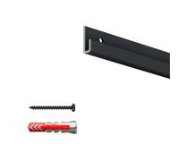 Arti Teq - Cimaise Classic+ Rail 200 cm - 80kg + Vis et Chevilles - Cimaise Tableau Artiteq Noir